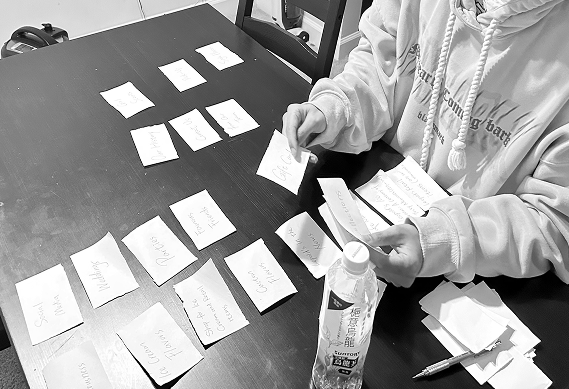 Open card sorting research session used to reorganize Leopold’s website content