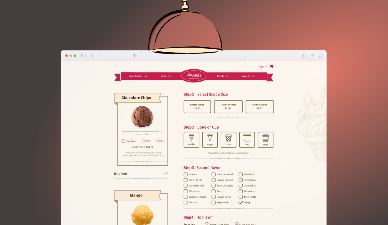 Redesigned IA to improve in-store service
